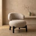 Lounge stoel Ornella beige angora - Richmond Interiors