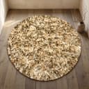 Vloerkleed Karpet Love Shaggy Beige Rond - Eurogros