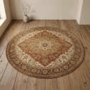 Vloerkleed Karpet Love Shaggy Licht Bruin Rond - Eurogros