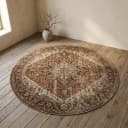 Vloerkleed Karpet Love Shaggy Taupe Rond - Eurogros