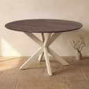 Ronde eettafel Madison Bruin Poot Zand Mangohout 130 cm - Starfurn