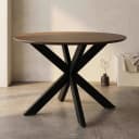 Ronde eettafel Madison Bruin Poot Zwart Mangohout 110 cm - Starfurn