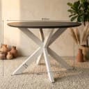 Ronde eettafel Madison Bruin Poot Zwart Mangohout 110 cm - Starfurn