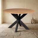 Ronde eettafel Madison Naturel Mangohout 130 cm - Starfurn