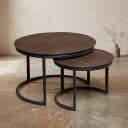 Salontafel Otik Brown Oak | 70 cm | Set van 2 - Starfurn