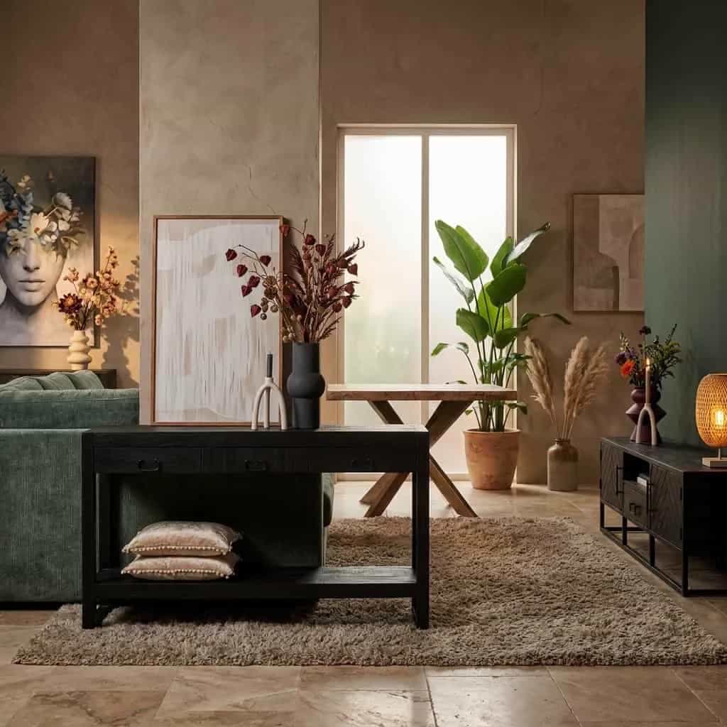 Sidetable Boaz Zwart Mangohout 150 cm