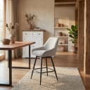 Trino Barstoel - fabric Trenza 08 oyster (draaibaar) - Tower Living