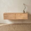 Zwevend tv meubel Vision Naturel Mangohout 120 cm - Starfurn
