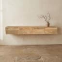 Zwevend tv meubel Vision Naturel Mangohout 240 cm - Starfurn