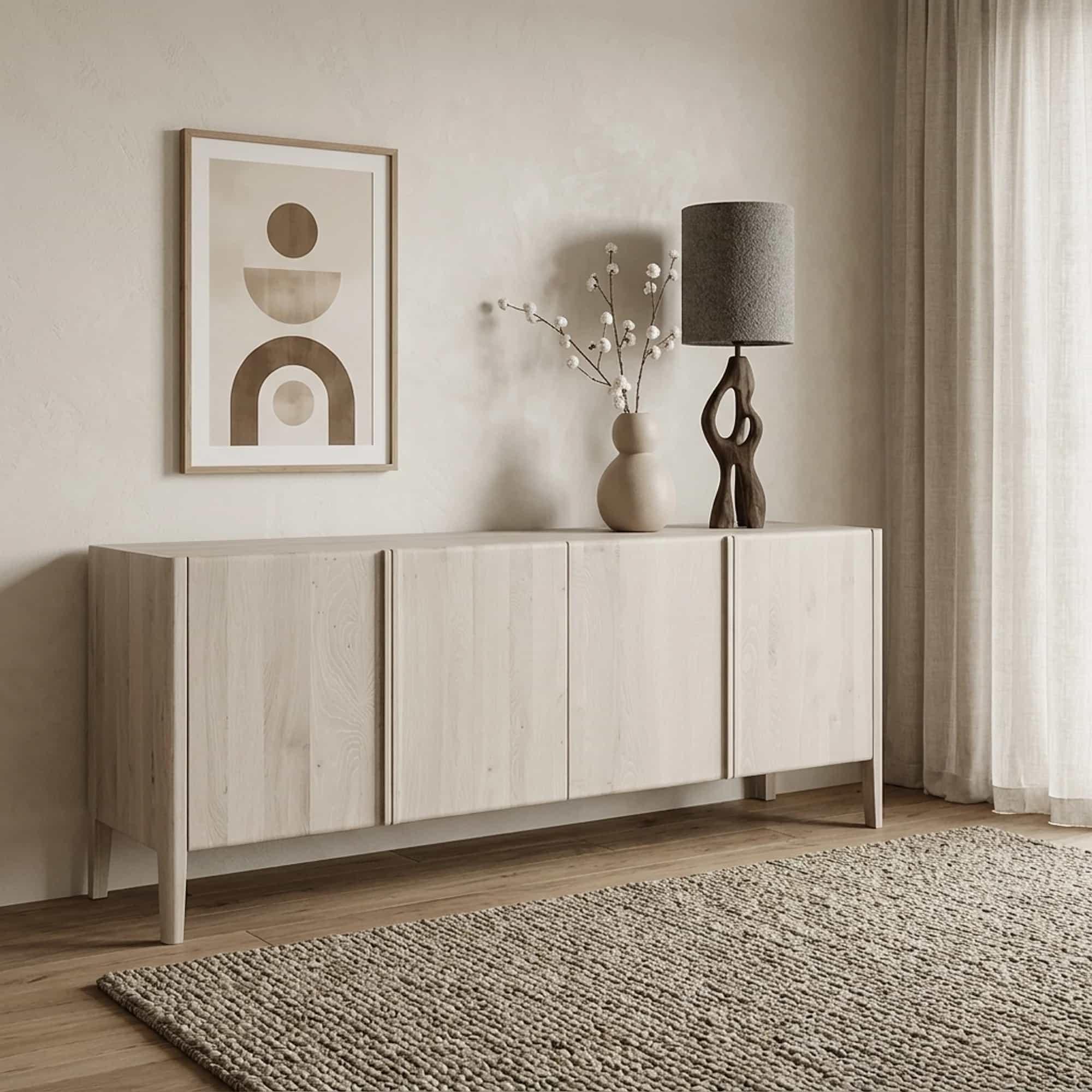 Amalfi Dressoir white wash 200 cm