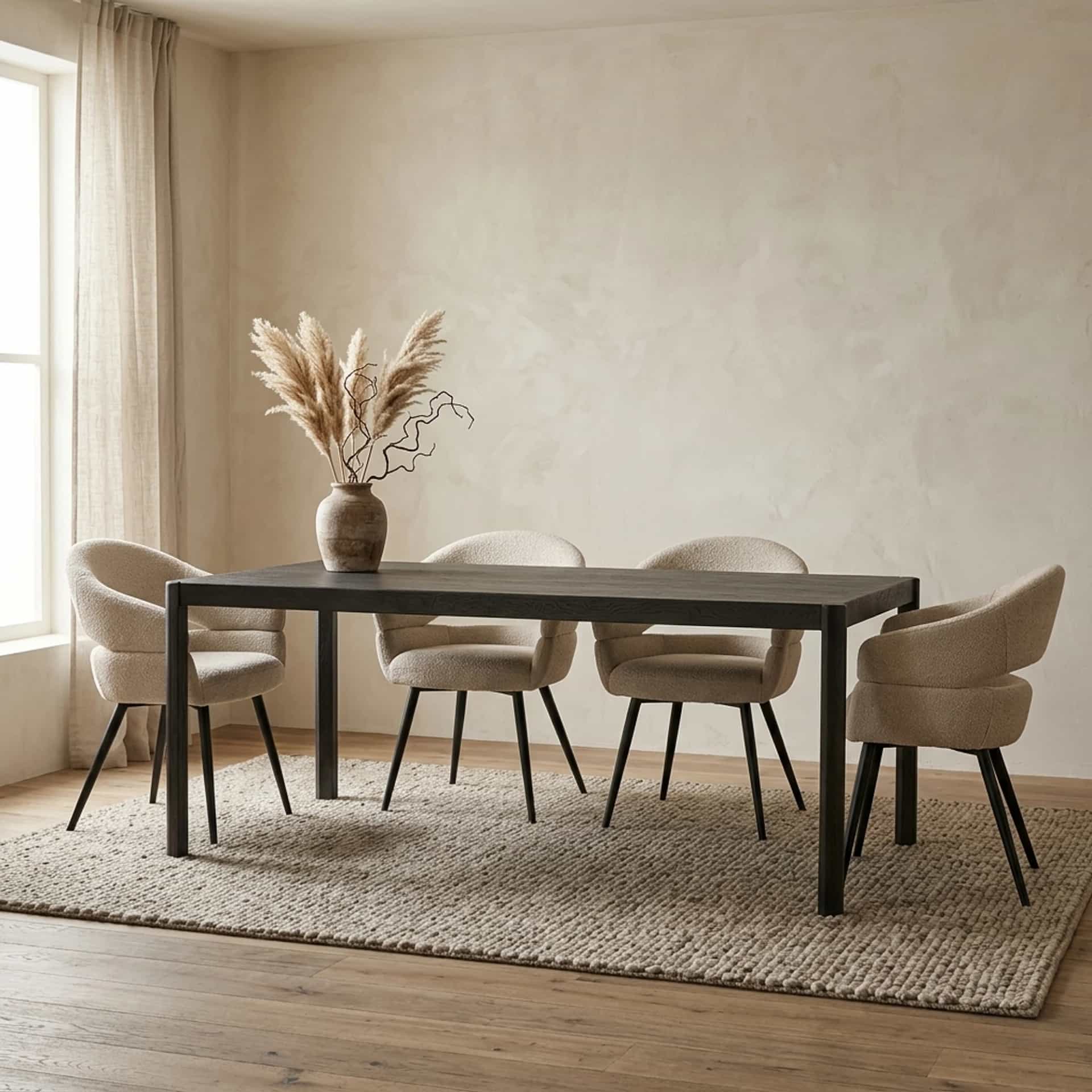 Amalfi Eetkamertafel basalt 240 cm