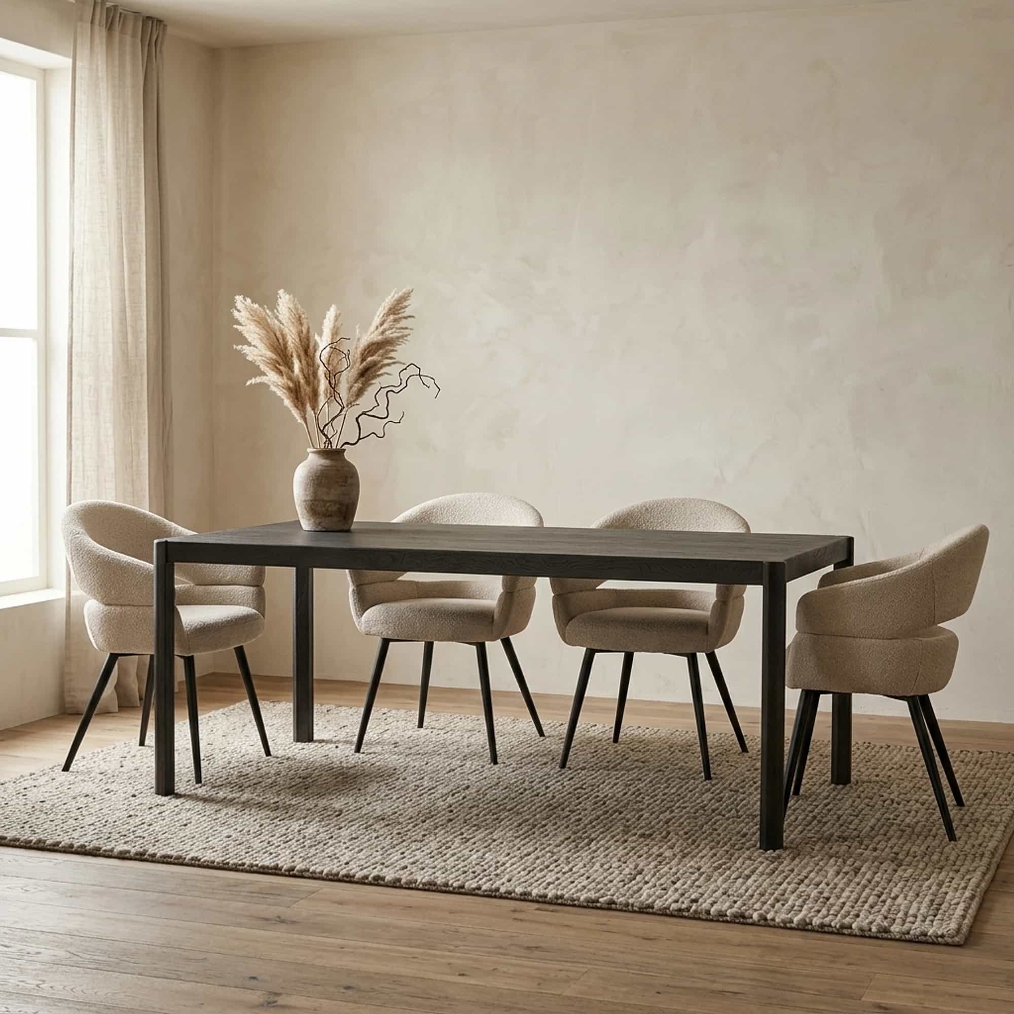 Amalfi Eetkamertafel basalt 240 cm