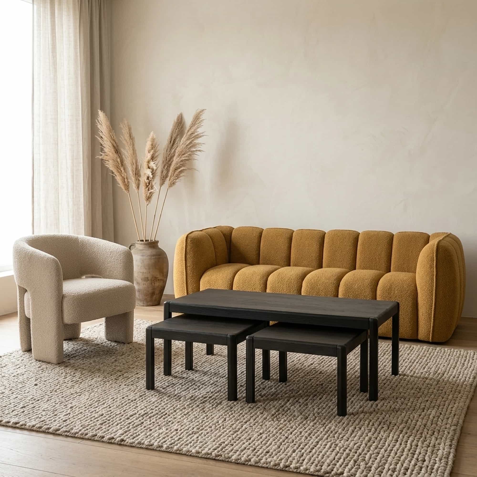 Amalfi Salontafel- en Bijzettafelset basalt vanaf 50 cm