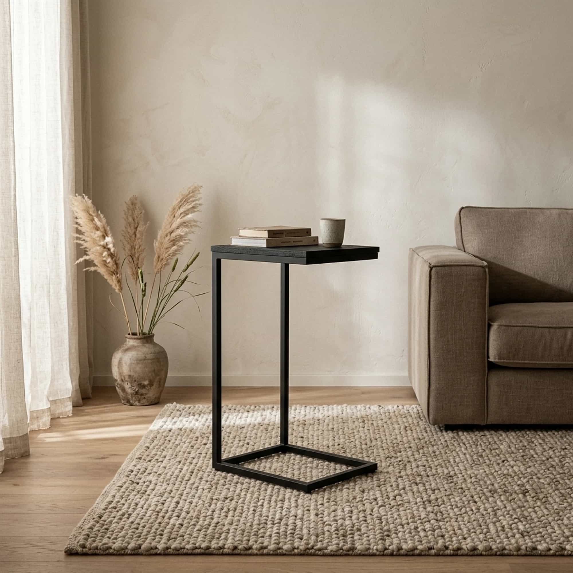 Banktafel Zwart Rya - Benoa