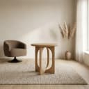 Bijzettafel Ø50, Acacia Groovy Natural - My Sons