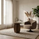 Bijzettafel Ø50, Mango Brown Walnut, Belly Table Collection - My Sons