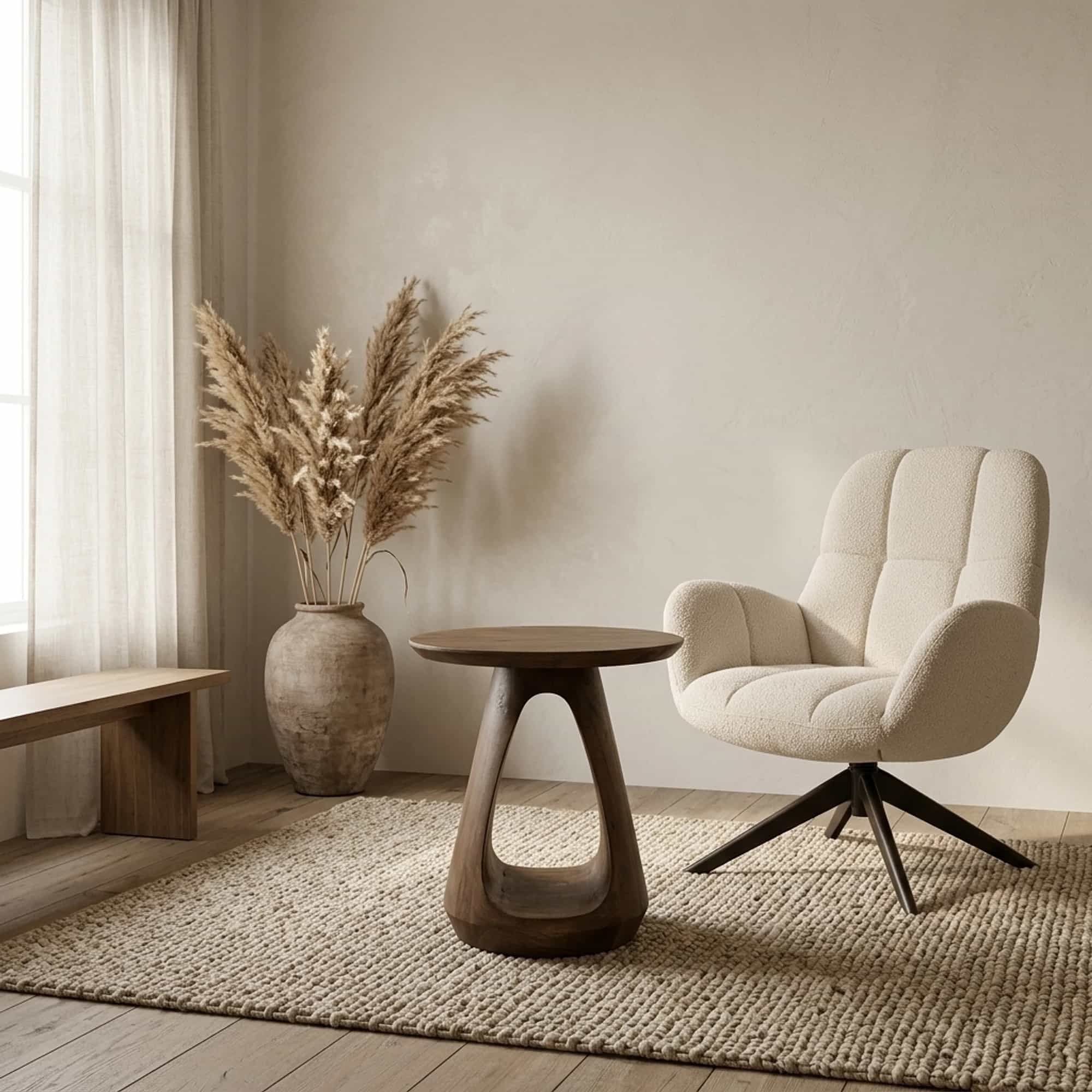 Bremen bijzettafel Ø50, H50, Mango Matt Walnut - My Sons