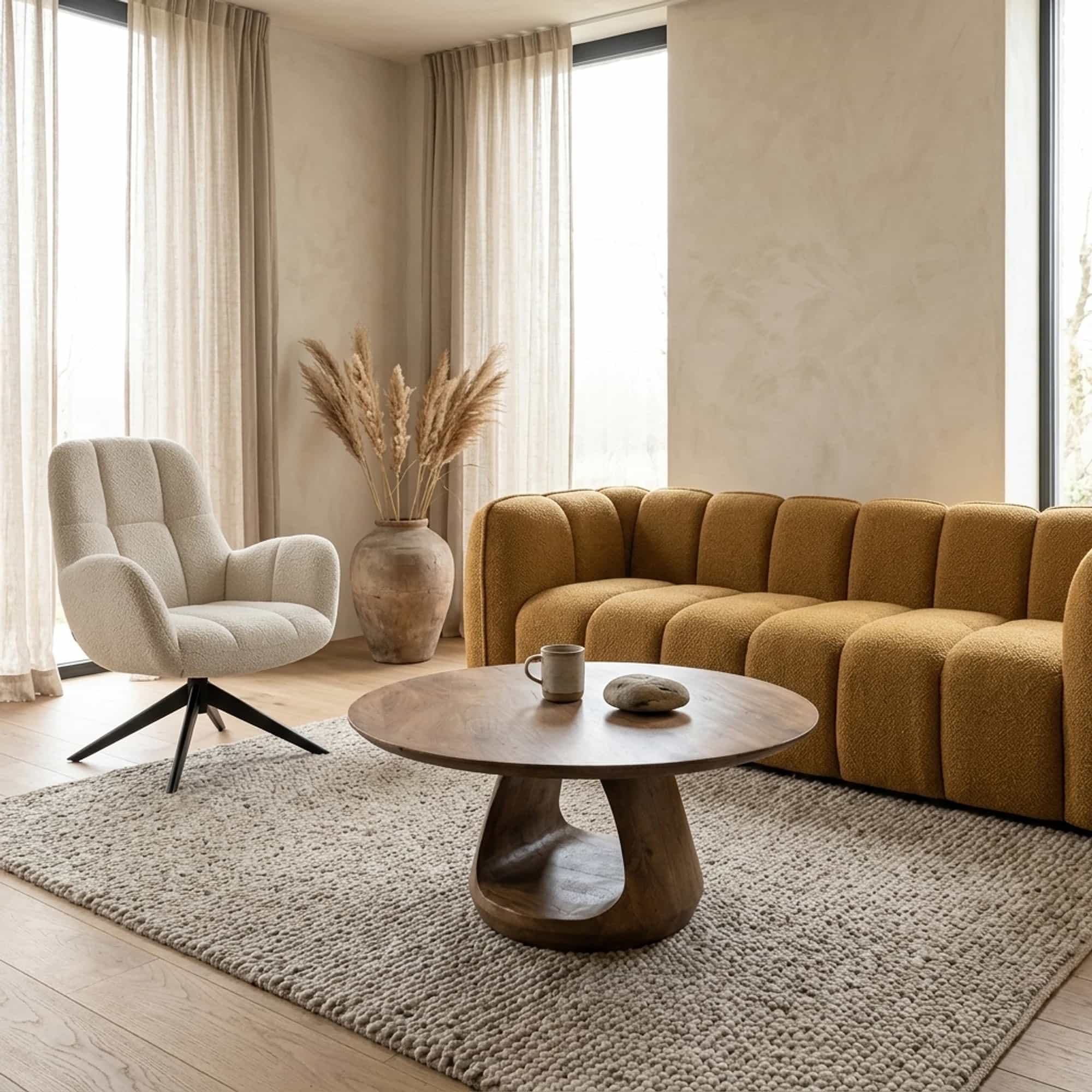 Bremen salontafel Ø90, H40, Mango Matt Walnut - My Sons