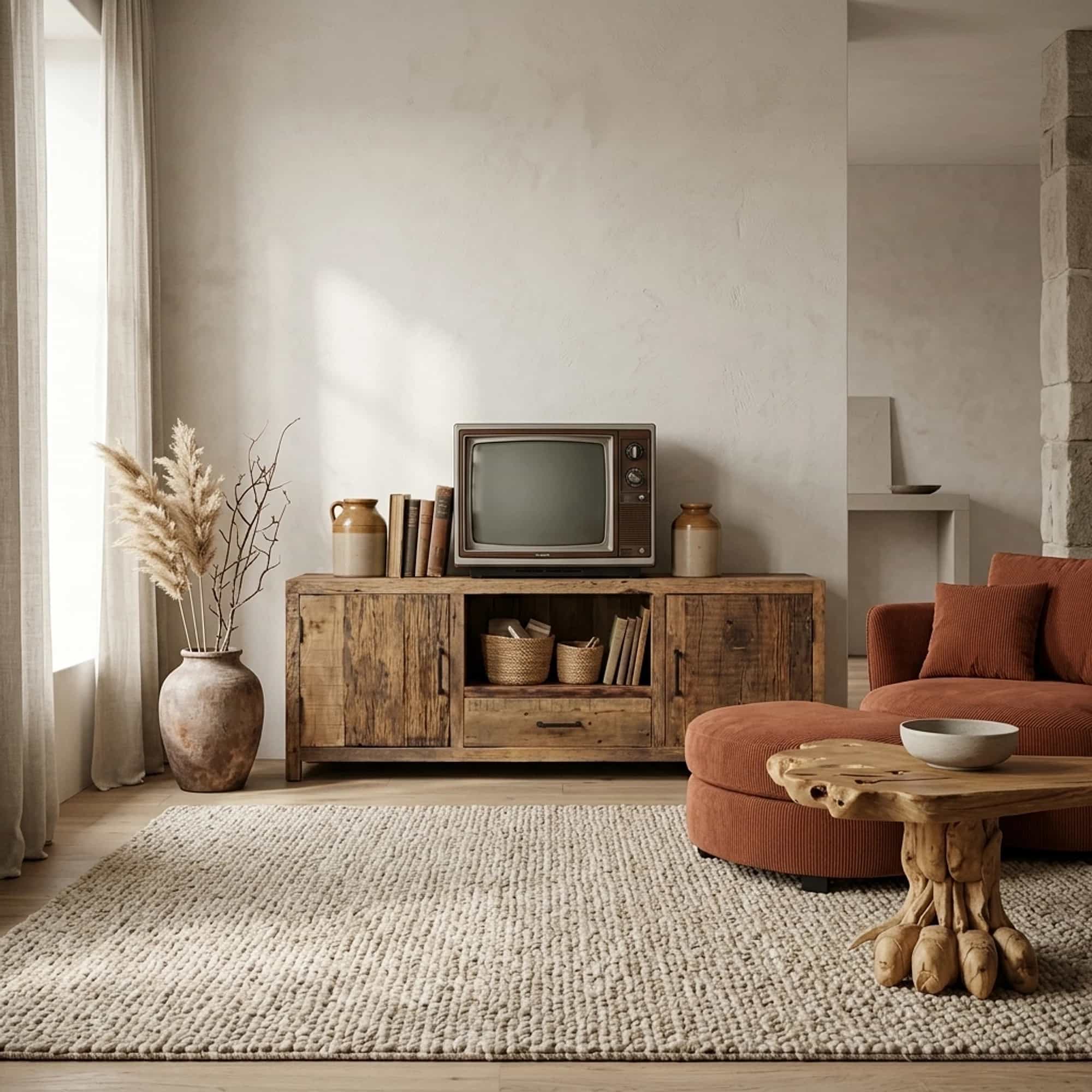 Brent TV-kast 160cm | Oud hout
