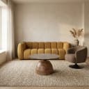 Christian salontafel Ø78, H42, Mango Matt Walnut, Smoke glass - My Sons