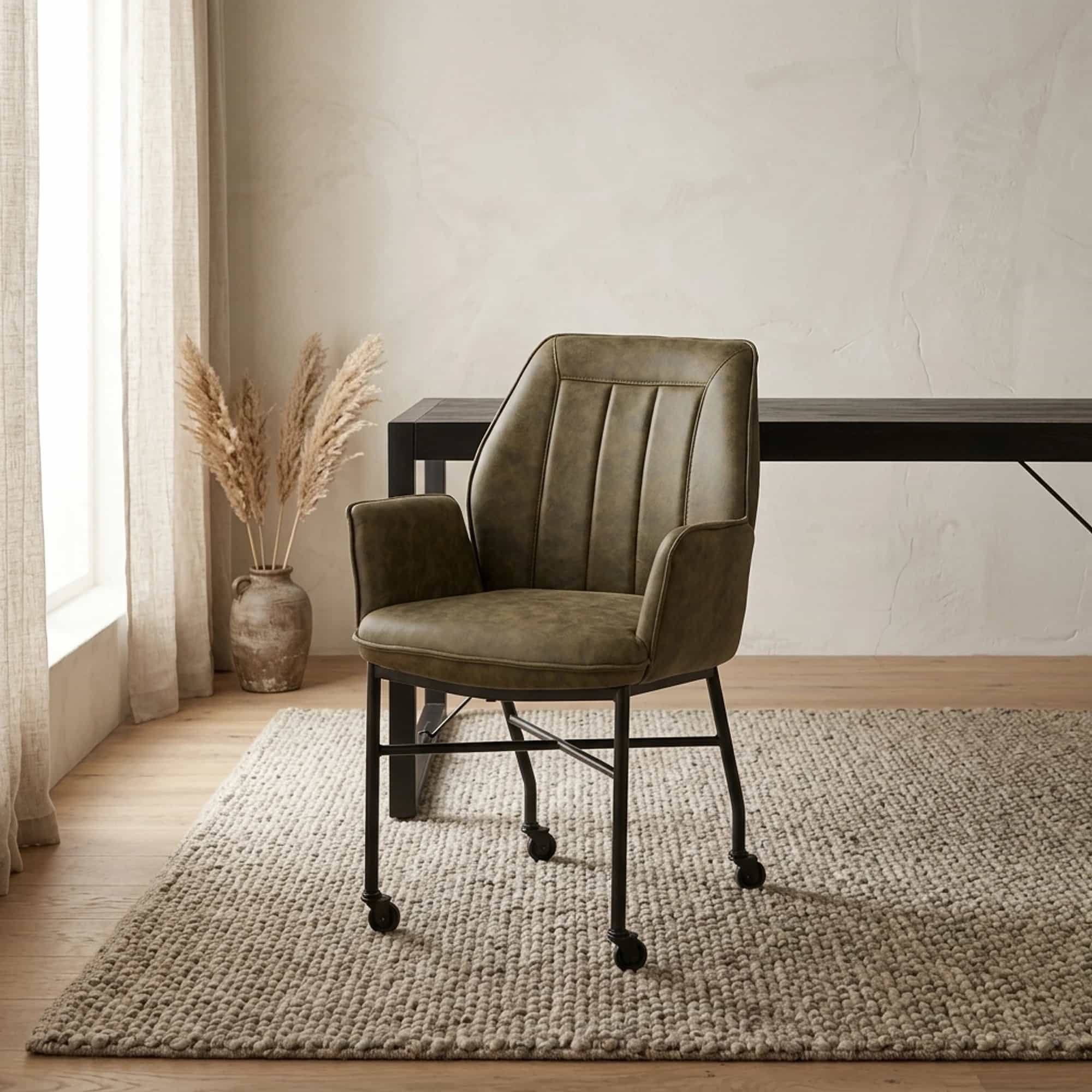 Denver eetkamerstoel - WHEEL - Micro - Olive 4 - My Sons