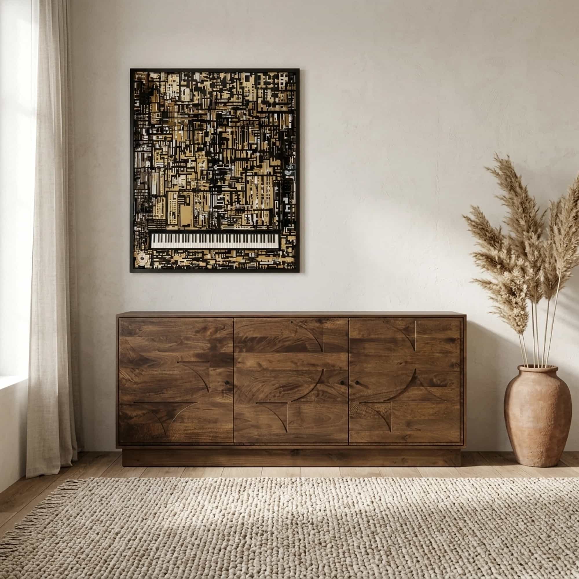 Dressoir 180 met 3 deuren, Mango Brown Walnut - My Sons