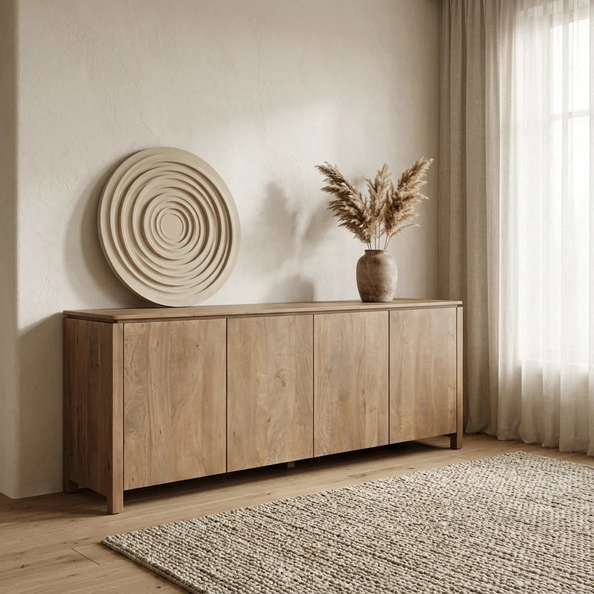 Dressoir Dallas Naturel Mangohout 210 cm