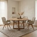 Eetkamer tafelblad Rond Massief Teak - Benoa