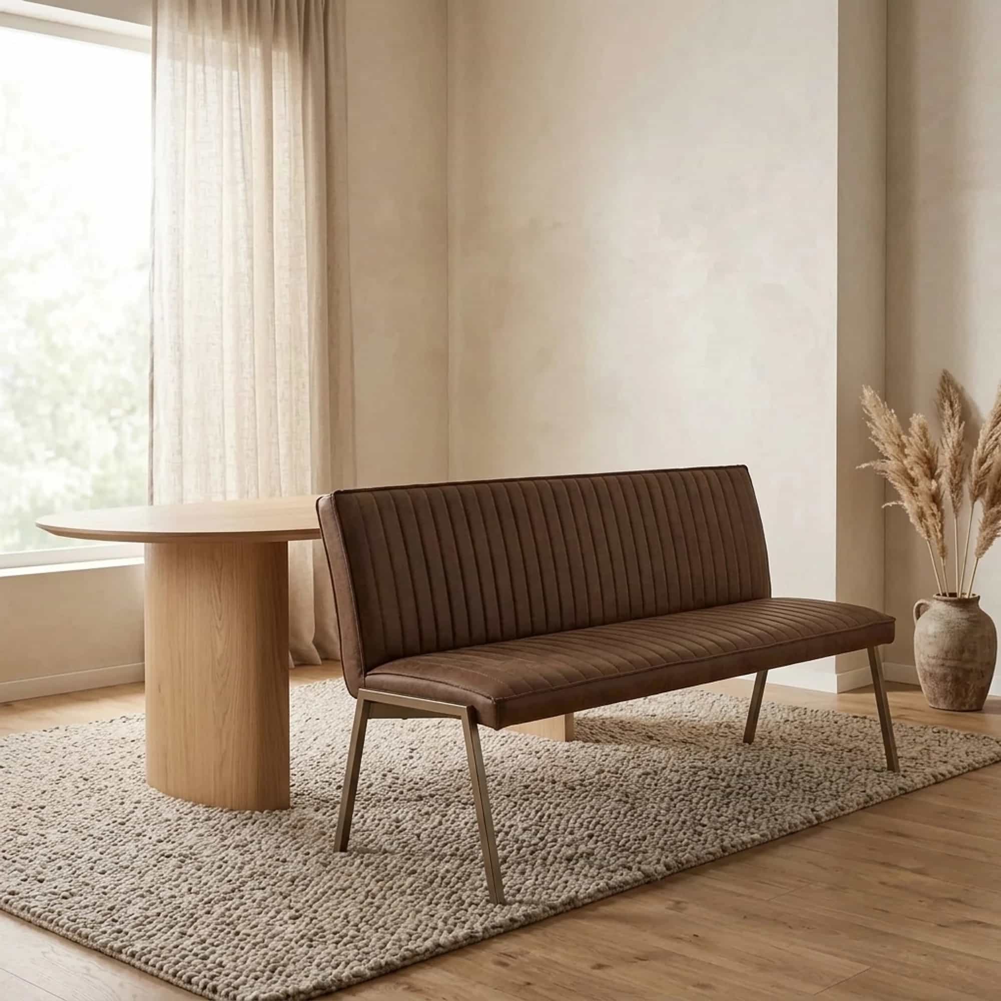 Eetkamerbank Tivoli Bull | 185 cm | Brown