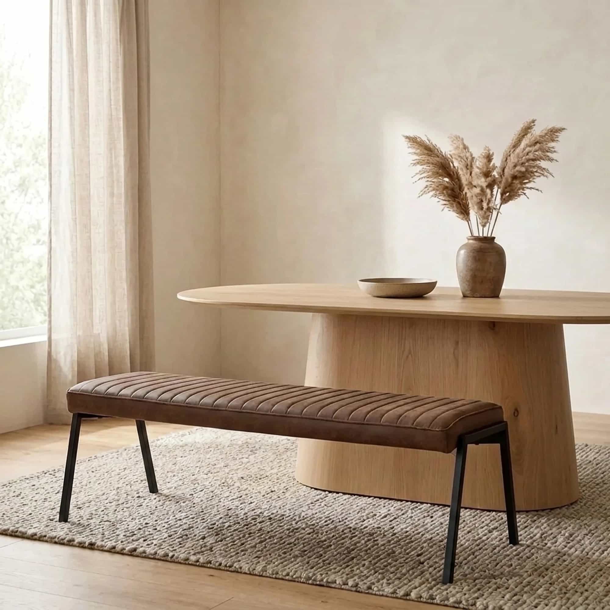 Eetkamerbank Tivoli Bull | 155 cm | Brown