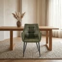 Eetkamerstoel Lucille Arm CEP 04 Army Groen - Benoa