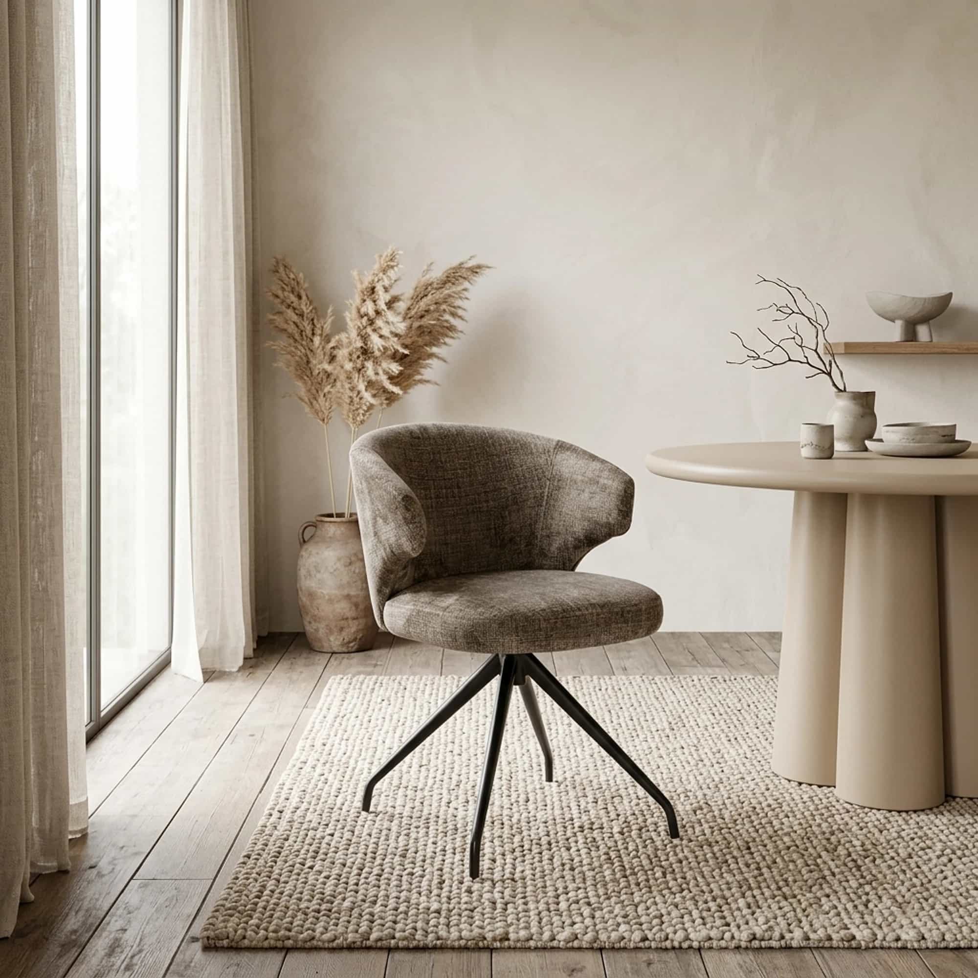 Eetkamerstoel Milly niagara stone swivel