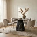 Eetkamertafel Ø120, Acacia Black, Burundi Table Collection - My Sons