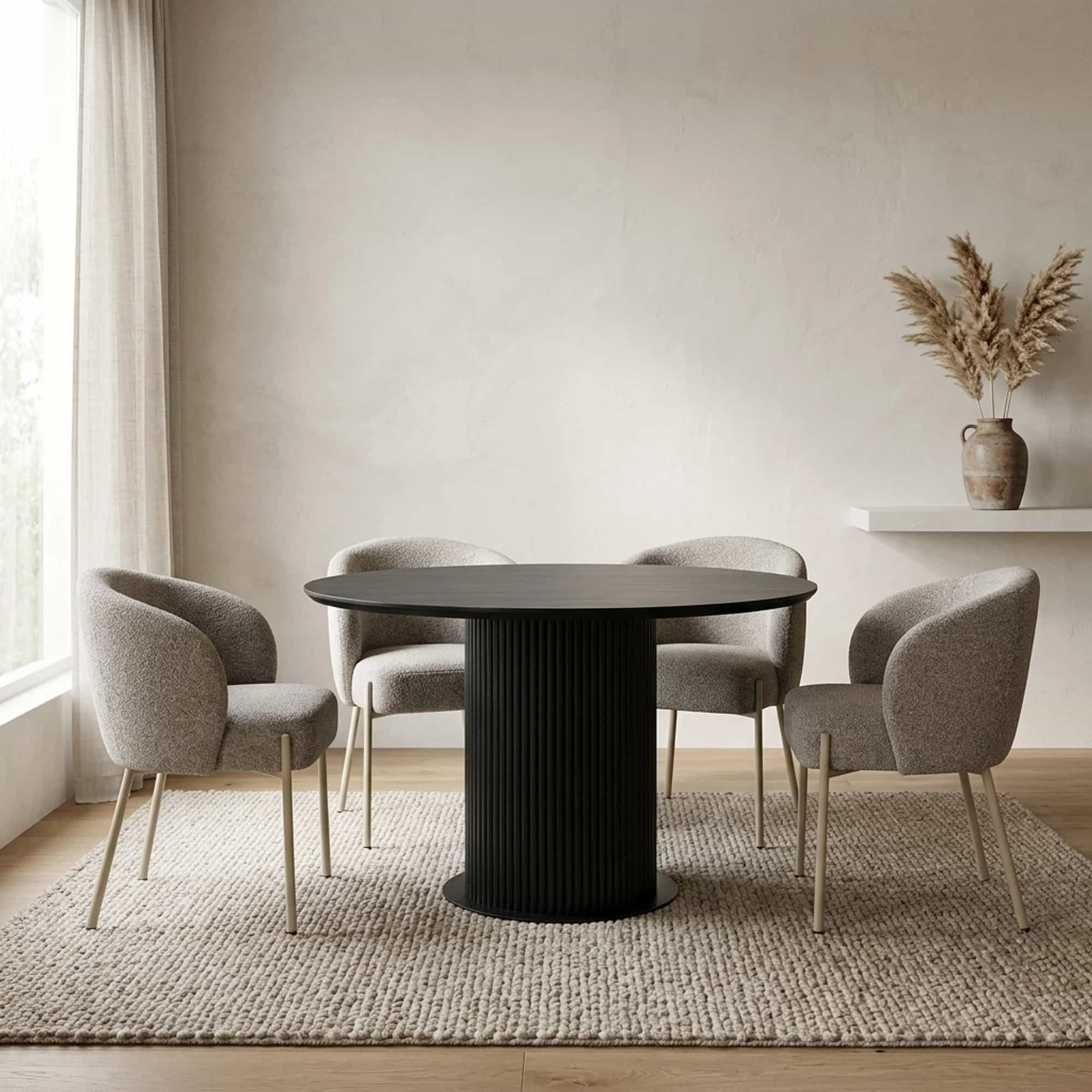 Eetkamertafel Ø120, Acacia Black, Congo Table Collection - My Sons