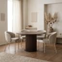 Eetkamertafel Ø120, Mango Dark Walnut - My Sons