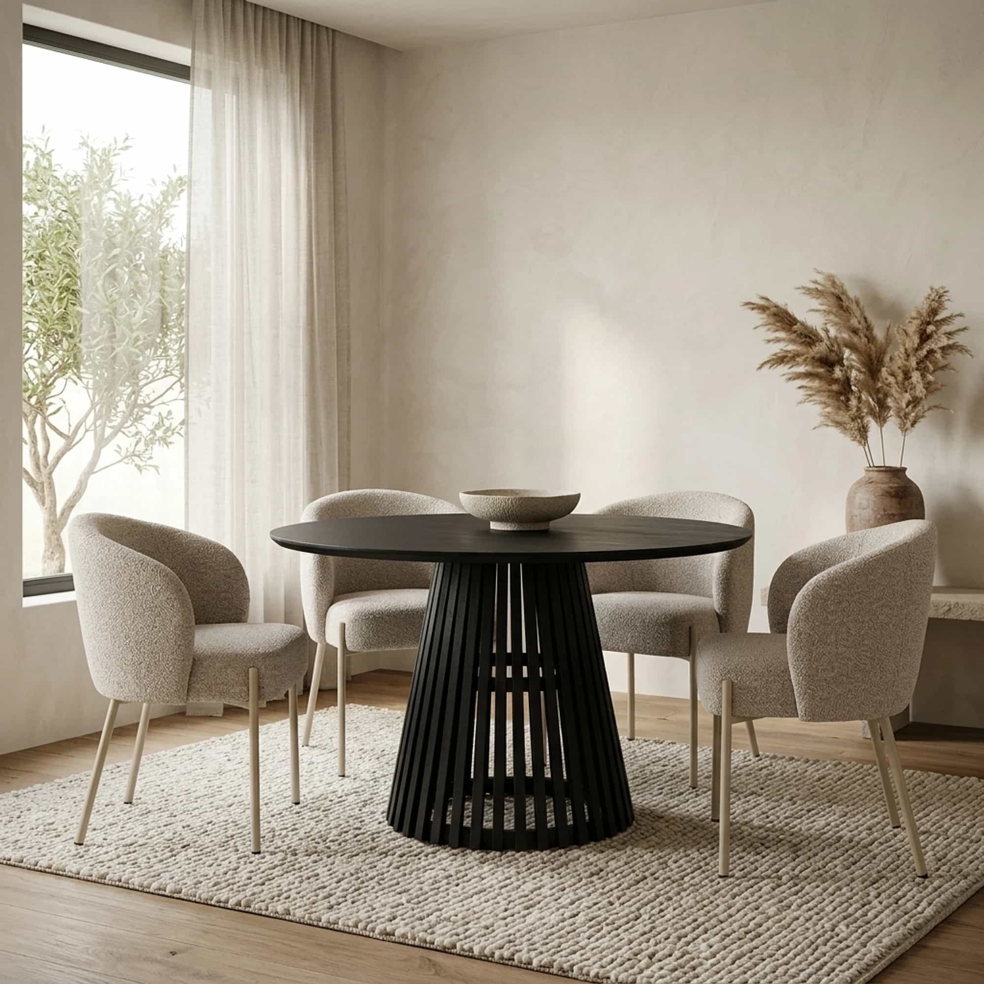 Eetkamertafel Ø130, Acacia Black - My Sons