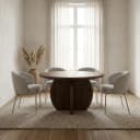 Eetkamertafel Ø130, Mango Brown Walnut, Belly Table Collection - My Sons