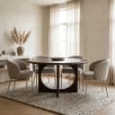 Eetkamertafel Ø130, Mango Brown Walnut, Zodiac Collection - My Sons