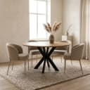 Eetkamertafel Ø130, Mango Smooth Natural - My Sons