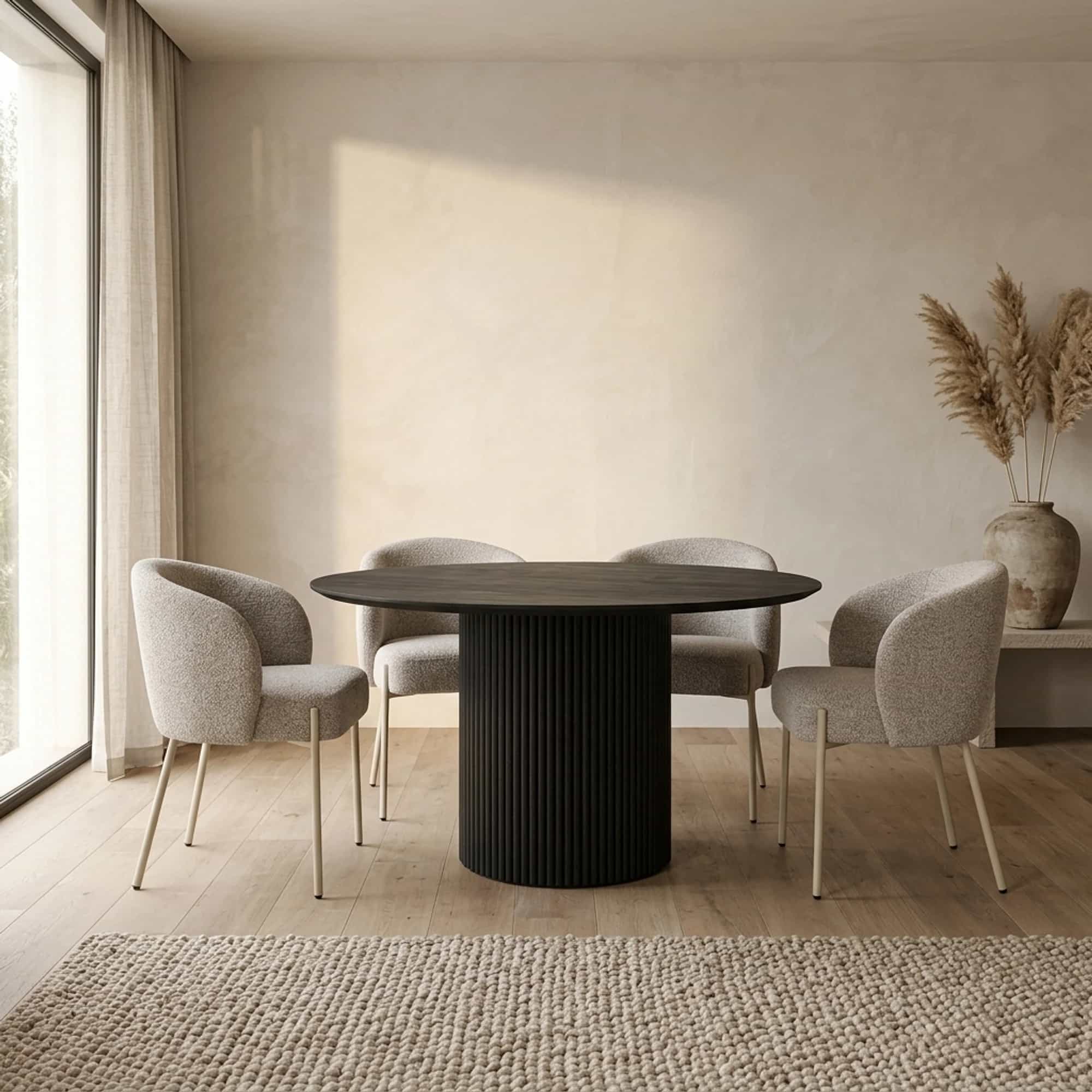 Eetkamertafel Ø140, Acacia Black - My Sons