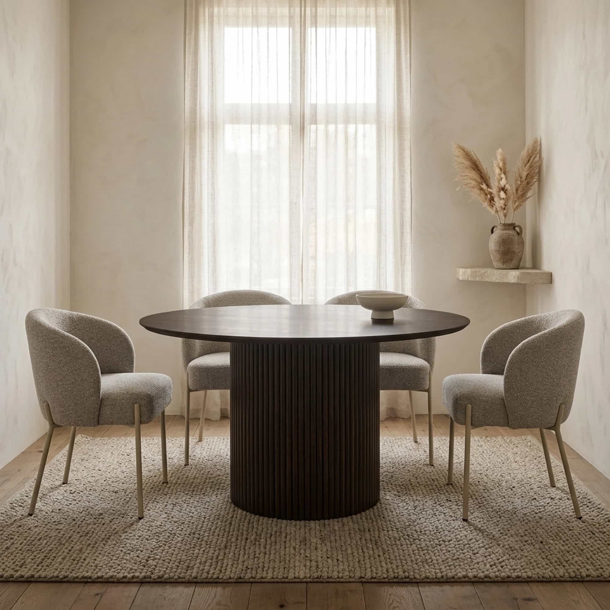 Eetkamertafel Ø140, Mango Dark Walnut - My Sons