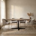 Eetkamertafel 160, ovaal, poot Black, Mango Brown Walnut - My Sons