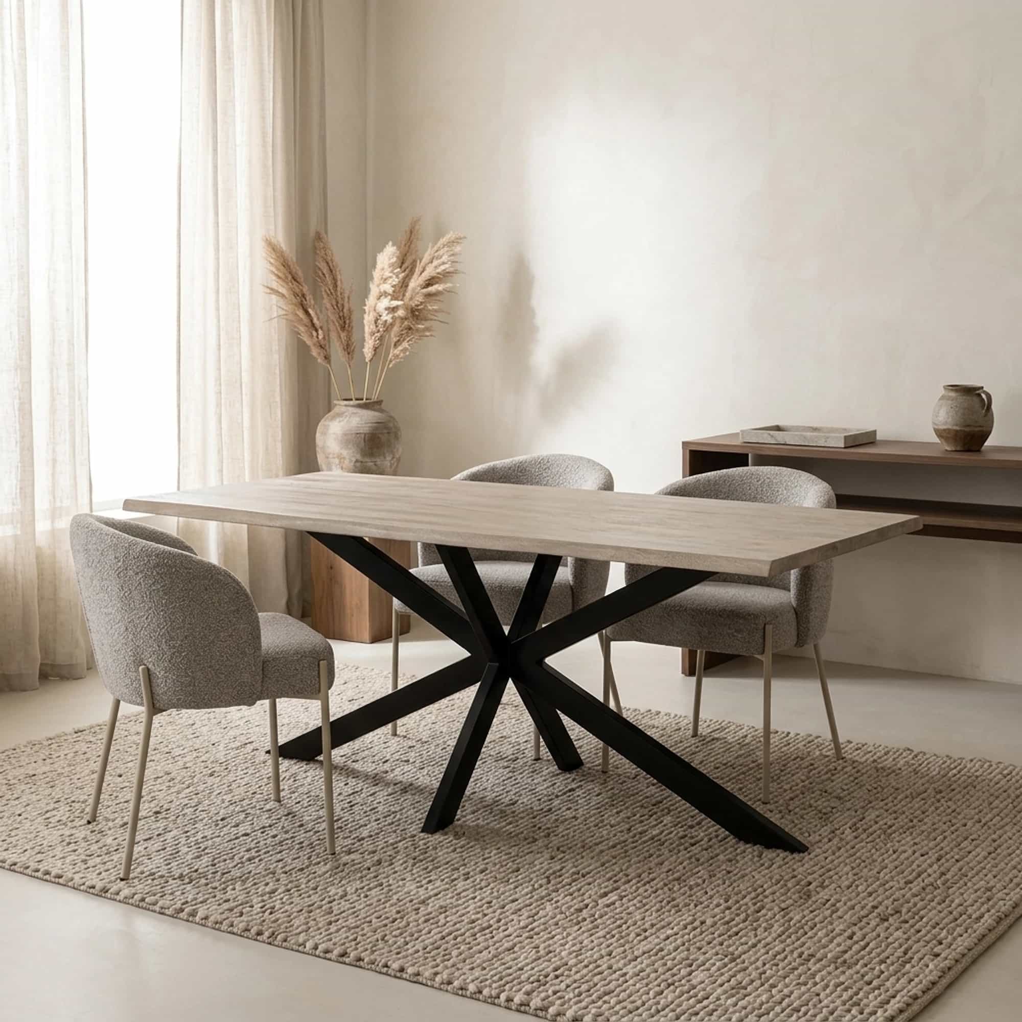 Eetkamertafel 180, Acacia Weathered Wood - My Sons