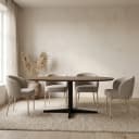 Eetkamertafel 190, organisch, poot Black, Mango Brown Walnut - My Sons