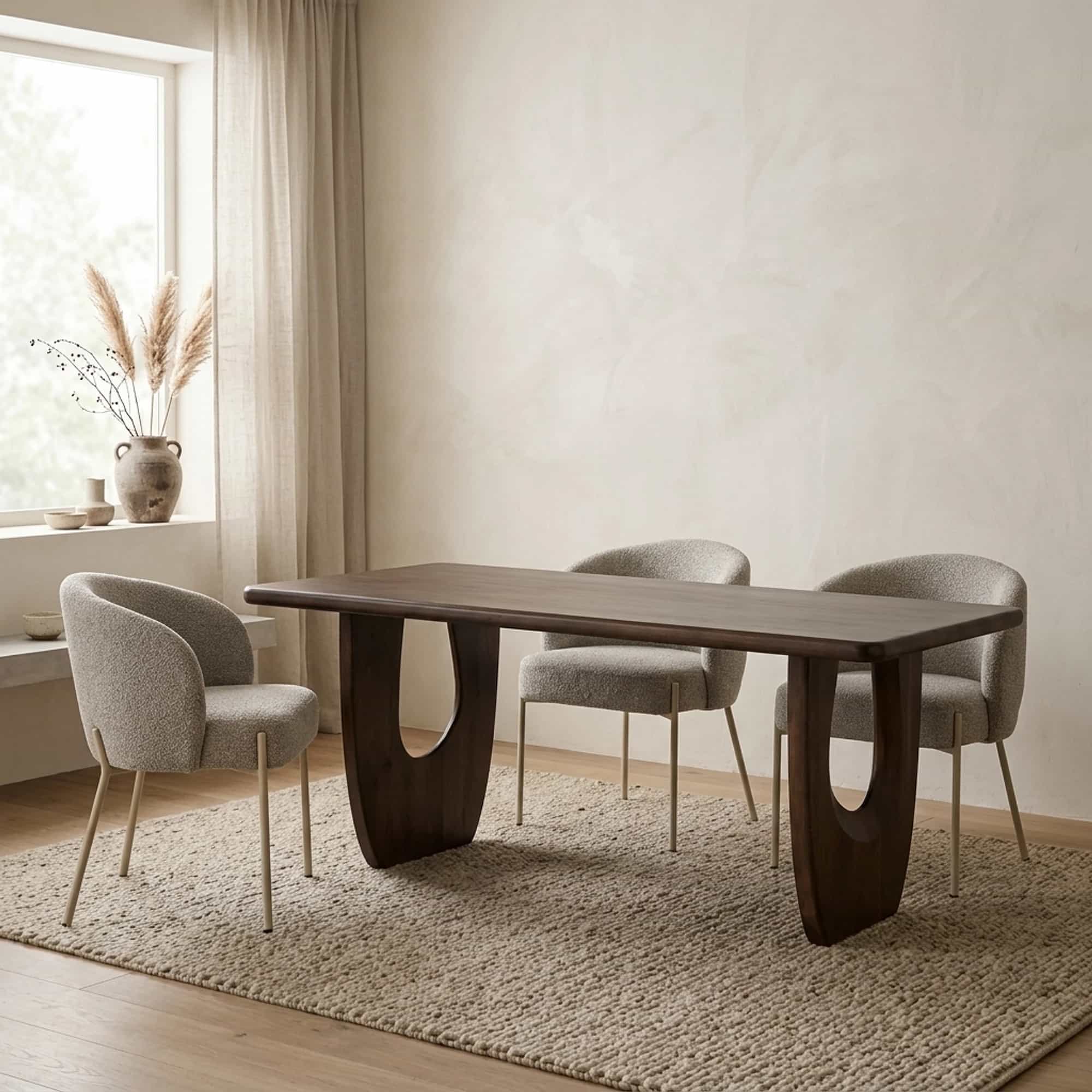 Eetkamertafel 200, Mango Brown Walnut - My Sons