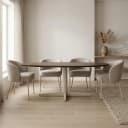 Eetkamertafel 220, organisch, poot Beige, Mango Brown Walnut - My Sons