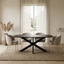 Eetkamertafel deens ovaal 160, Acacia Black - My Sons