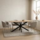Eetkamertafel deens ovaal 160, Mango Smooth Natural - My Sons