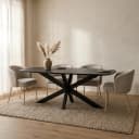 Eetkamertafel deens ovaal 210, Acacia Black - My Sons