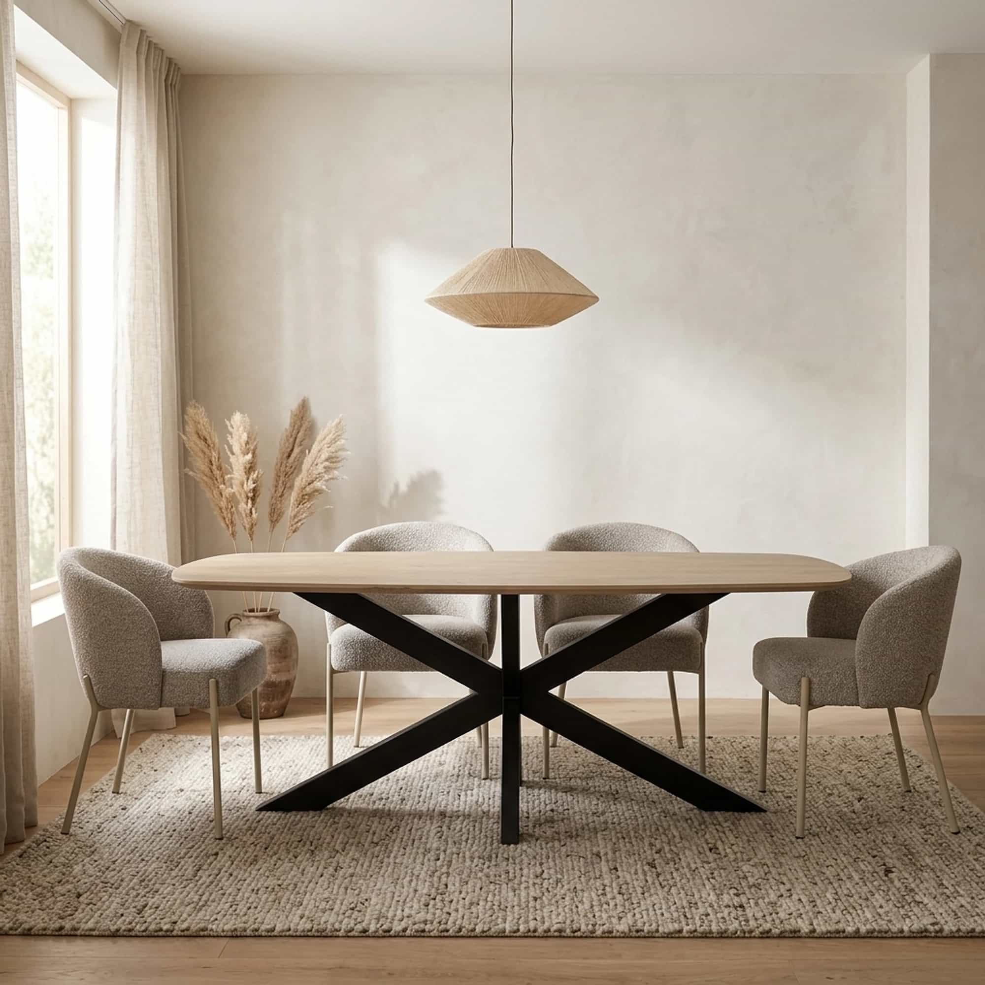 Eetkamertafel deens ovaal 210, Mango Ashblond - My Sons